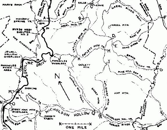 Map of Hazel Mountain — Nicholson Hollow Area